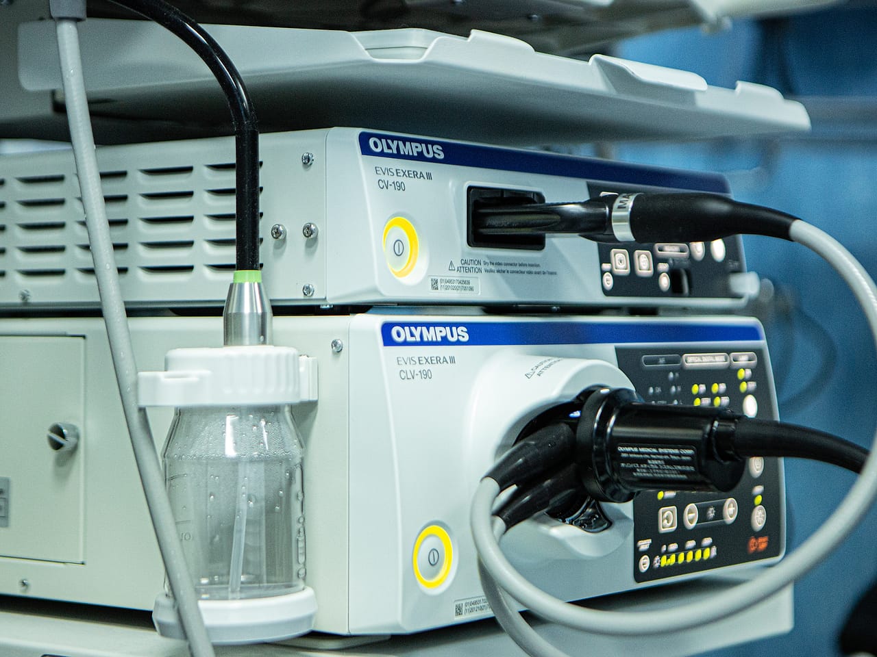 The laparoscopic tower used for minimally invasive bariatric surgery.